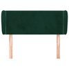 vidaXL Kopfteil mit Ohren Dunkelgr&uuml;n 93x23x78/88 cm Samt