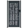 vidaXL Gartentor Anthrazit 100x175 cm Stahl Bambus-Design