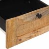 vidaXL Nachttisch 2 pcs Natur 40 x 33 x 46 cm Massivholz Mango