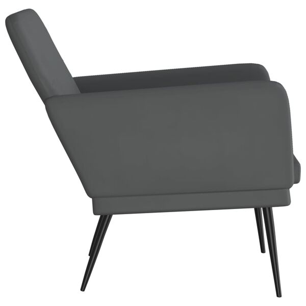 vidaXL Sessel Grau 61x78x80 cm Kunstleder