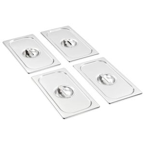 vidaXL Deckel f&uuml;r GN 1/3 Beh&auml;lter 4 Stk. Edelstahl