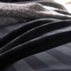 vidaXL Bettbezug Schwarz 155 x 220 cm Baumwollsatin und Streifen