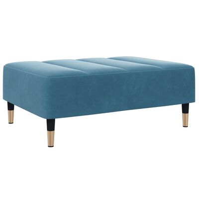 vidaXL Fußhocker Blau 77x55x31 cm Samt