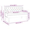 vidaXL Chesterfield Bank Creme 119,5 x 64,5 x 75 cm Kunstleder