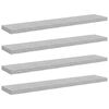 vidaXL Schweberegale 4 Stk. Betongrau 120x23,5x3,8 cm MDF