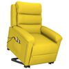 vidaXL Massagesessel mit Aufstehhilfe Hellgelb Stoff