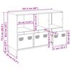 vidaXL Sideboard Wei&szlig; 101,5x39x73,5 cm Kaltgewalzter Stahl