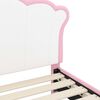 vidaXL Kinderbettgestell mit Kopfteil mit Kopfteil Rosa 90 x 190 cm PU