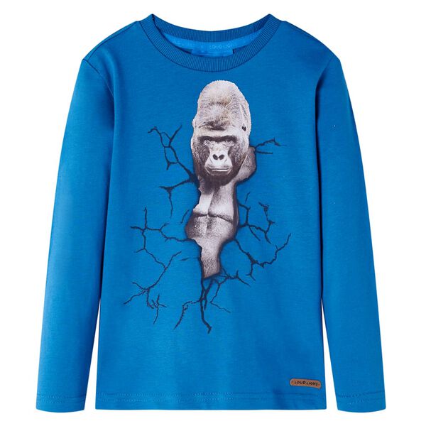 Kinder-Langarmshirt Petrolblau 92