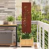 vidaXL Garten Sichtschutz-Leinwand Rostig 32 x 140 cm Wetterfeststahl