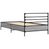 vidaXL Bettgestell Grau Sonoma 90x190 cm Holzwerkstoff und Metall