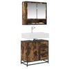 vidaXL Waschbeckenunterschrank R&auml;uchereiche 65x33x60 cm Holzwerkstoff