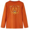 Kinder-Langarmshirt Rostbraun 104