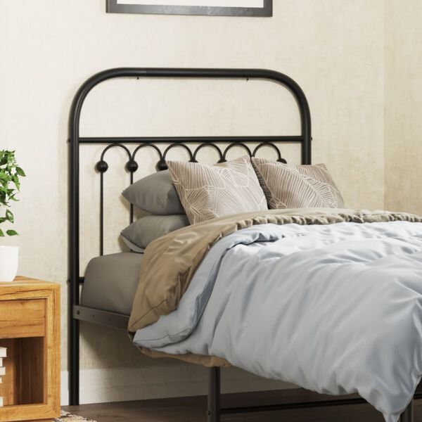 vidaXL Ersatz-Kopfteil Metall Schwarz 80 cm