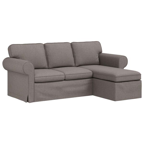 vidaXL Sofa 160cm Taupe Metall