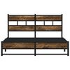 vidaXL Metallbett ohne Matratze R&auml;uchereiche 140x190 cm
