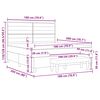 vidaXL Boxspringbett mit Kopfteil Blau 180 x 200 cm Stoff
