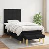 vidaXL Boxspringbett mit Matratze Schwarz 90x200 cm Stoff