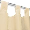 vidaXL Vorh&auml;nge aus Mikro-Satin 2 Stk. mit Schlaufen 140&times;175 cm Beige