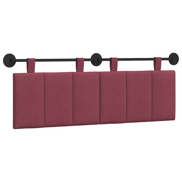 vidaXL H&auml;ngevorderseite Wandmontiert Weinrot 150 x 55 x 5 cm Stoff