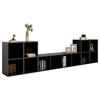 vidaXL 5-tlg. TV-Schrank-Set Grau Holzwerkstoff