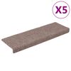 vidaXL Stufenmatten Selbstklebend 5 Stk. 65x21x4 cm Creme Rechteckiger Rand