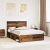 vidaXL Bettrahmen Altholz 140 x 190 cm Massives Kiefernholz