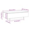 vidaXL Couchtisch Braun Eichen-Optik 100x49,5x31 cm Holzwerkstoff