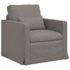 vidaXL Sofa 180cm 2 pcs Taupe Metall