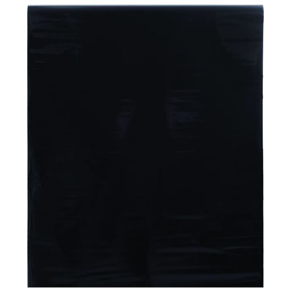 vidaXL Fensterfolie Statisch Matt Schwarz 90x500 cm PVC