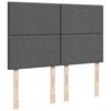 vidaXL Boxspringbett mit Matratze Dunkelgrau 140x200 cm Stoff