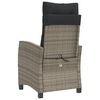 vidaXL 3-tlg. Bistro-Set mit Kissen Grau Poly Rattan