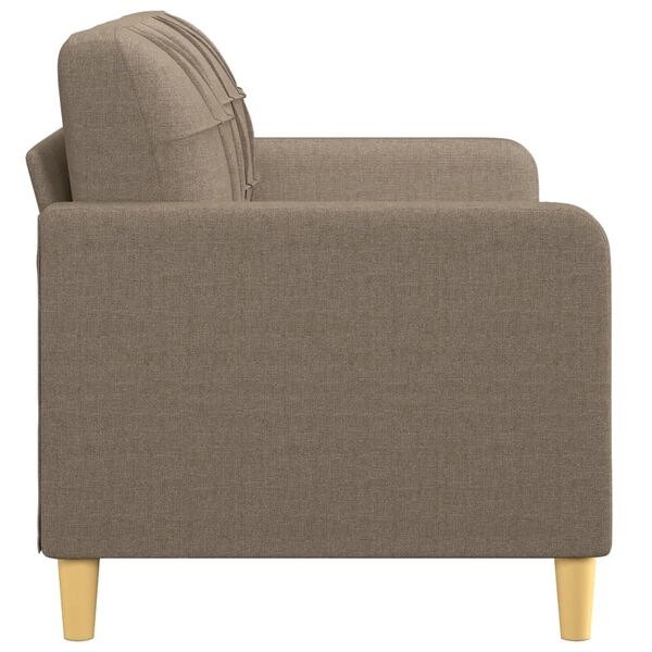 vidaXL 2-Sitzer-Sofa Taupe 140 cm Stoff