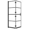 vidaXL Faltbare Duschkabine ESG 100x140 cm Schwarz