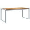 vidaXL Gartentisch Grau 180 x 90 x 75 cm Massivholz Akazie