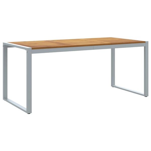 vidaXL Gartentisch Grau 180 x 90 x 75 cm Massivholz Akazie