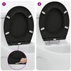 vidaXL Toilettensitz Schwarz 44,8 x 37,3 x 4,2 cm Duroplast