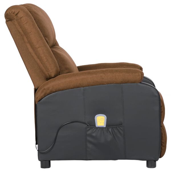 vidaXL Massagesessel Taupe Kunstleder und Stoff