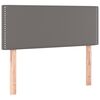 vidaXL Boxspringbett mit Matratze & LED Grau 90x200 cm Kunstleder