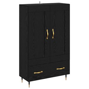 vidaXL Highboard Schwarz Eichen-Optik 69,5 x 31 x 115 cm Holzwerkstoff