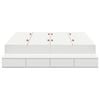 vidaXL Aufbewahrungsbettgestell mit Speicher Weiß 150 cm Holzwerkstoff