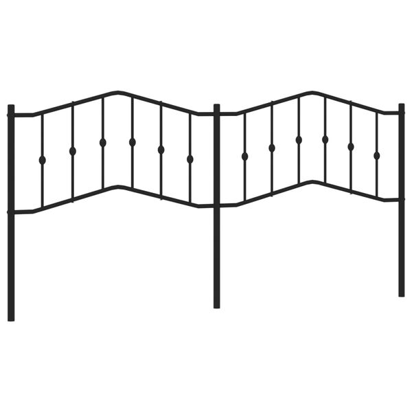 vidaXL Kopfteil Metall Schwarz 200 cm