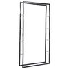 vidaXL Brennholzregal Schwarz 100&times;25&times;200 cm Stahl