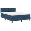 vidaXL Boxspringbett mit Matratze mit Kopfteil Blau 140 x 190 cm Stoff