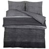 vidaXL Bettw&auml;sche-Set Dunkelgrau und Schwarz 200x200 cm Baumwolle