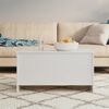 vidaXL Couchtisch Hochglanz-Wei&szlig; 102x55,5x52,5 cm Holzwerkstoff