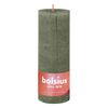 Bolsius Rustikale Stumpenkerzen Shine 4 Stk. 190x68 mm Olivgr&uuml;n