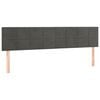 vidaXL Kopfteile Dunkelgrau 200x5x78/88 cm Samt