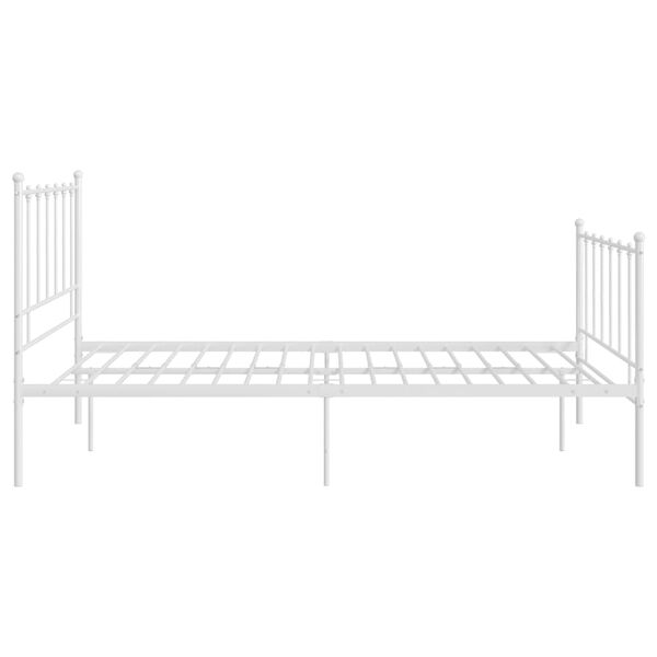 vidaXL Bett Wei&szlig; Metall 120x200 cm
