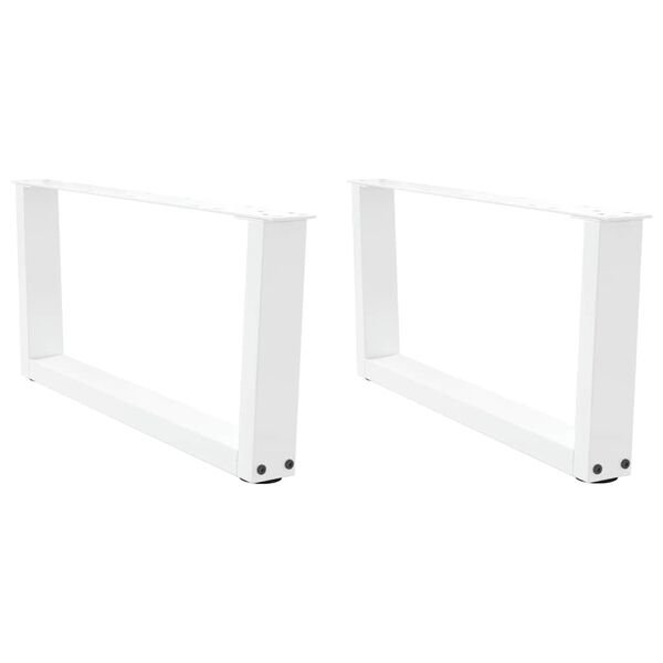 vidaXL Couchtischbeine V-Form 2 St&uuml;ck Wei&szlig; 70x(30-31,3) cm Stahl